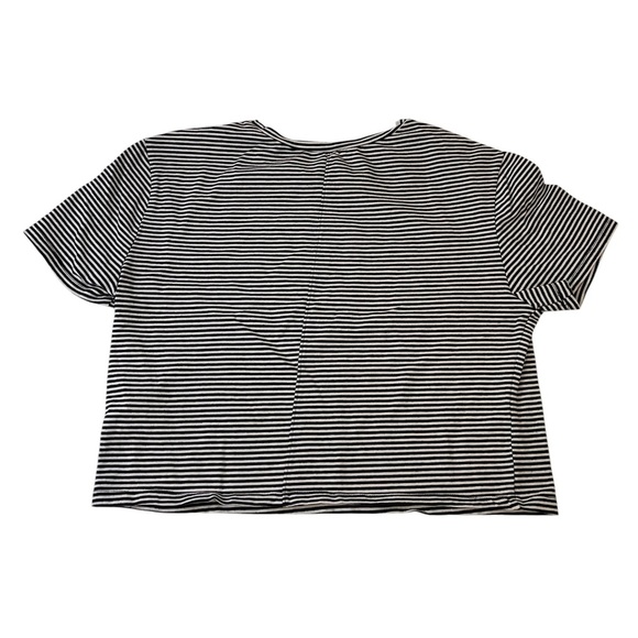 🧁Y2K Black & White Striped Top y2k retro bold artistic tumblr indie sleaze 90s - Picture 2 of 7